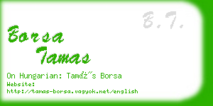 borsa tamas business card